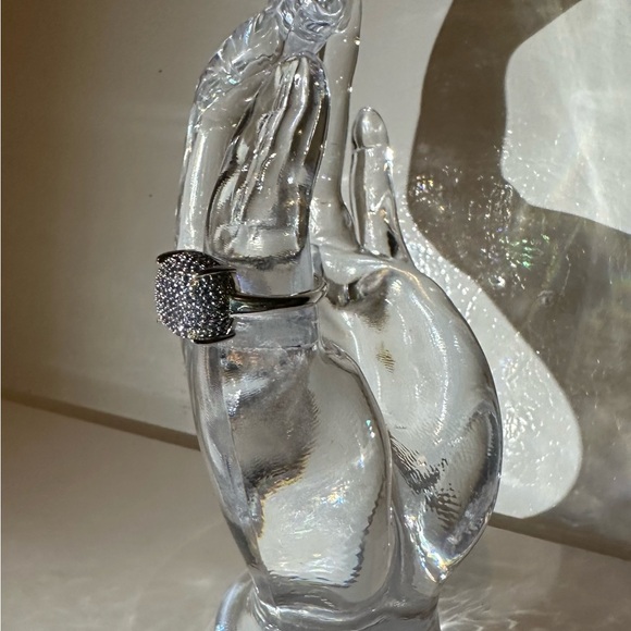 Authentic Suzy Levian Sterling Silver Sapphire and Diamond Ball-Top Ring - Picture 5 of 7